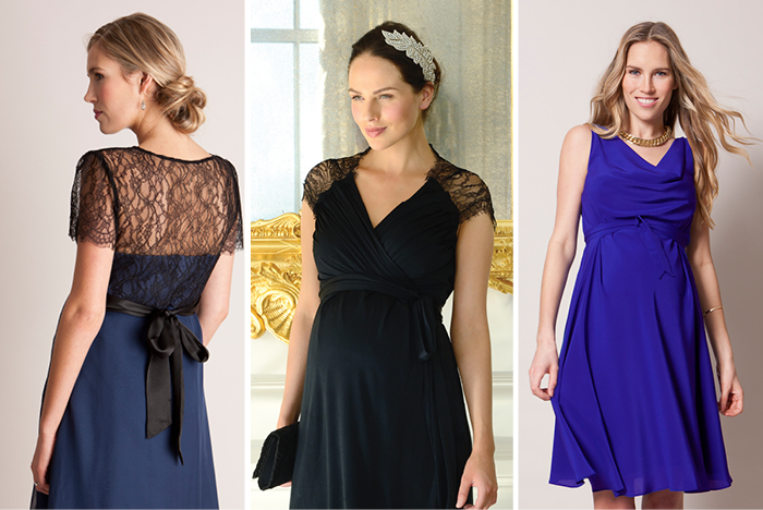 Maternity cocktail dresses for special occasions front and back view