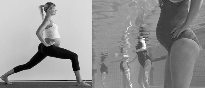Pregnancy yoga and aqua aerobics