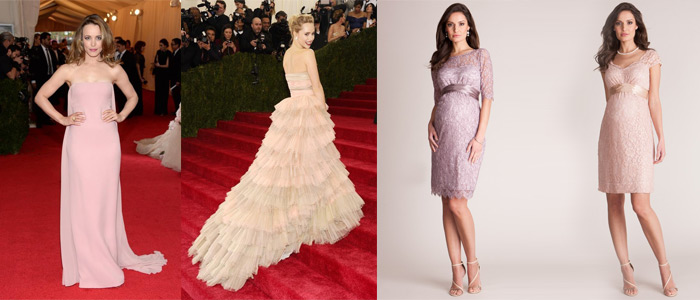 Pastel pink gowns at the Met gala