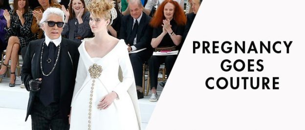 Karl Lagerfeld's maternity wedding dress