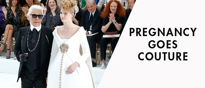Karl Lagerfeld's maternity wedding dress