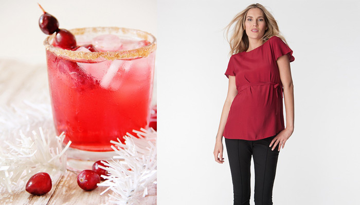 Christmas cocktail & maternity top