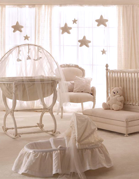 Beautiful white nursery decor
