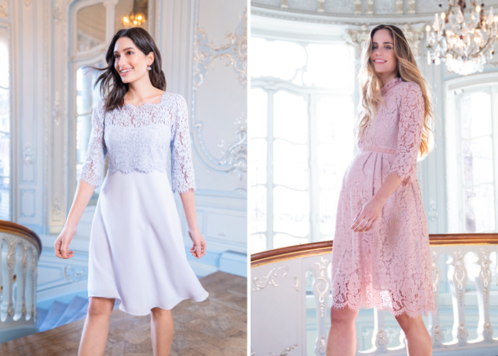 Lace maternity dresses - wedding guest outfit