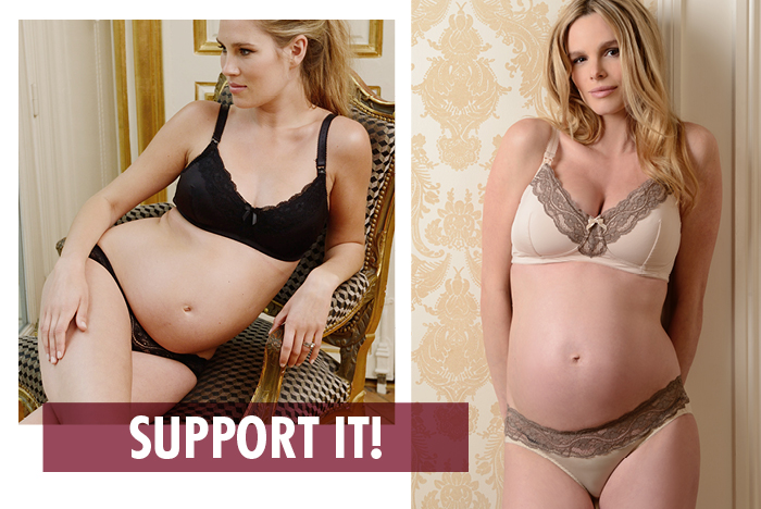Sexy and supportive maternity lingerie