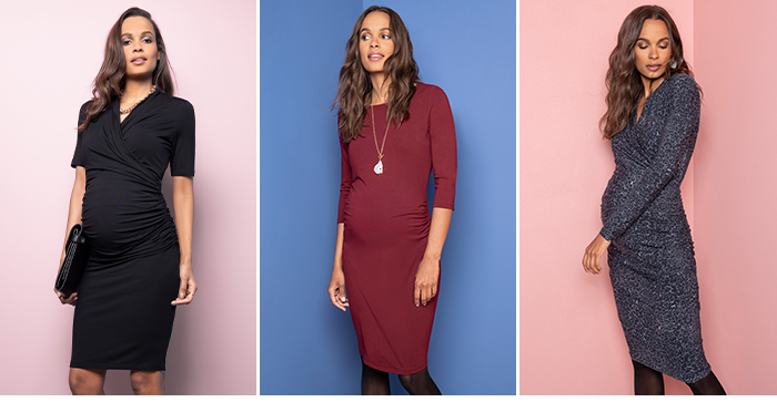 Second trimester tips - ruched maternity dresses