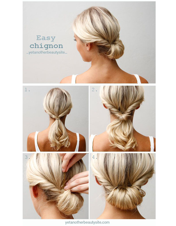 Easy chignon for mums
