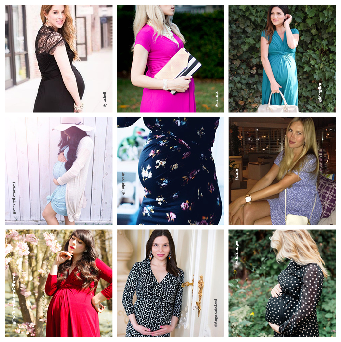 Fashion bloggers style Seraphine maternity dresses