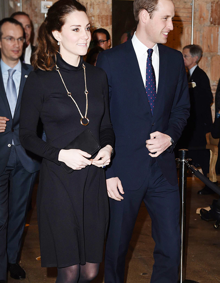 The Duchess of Cambridge wears a Seraphine LBD