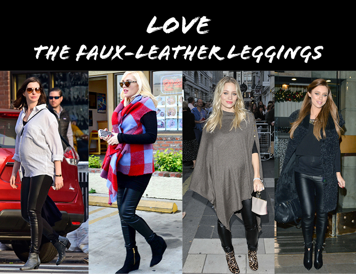 Celebrities love Serpahine's Faux-Leather Maternity Leggings