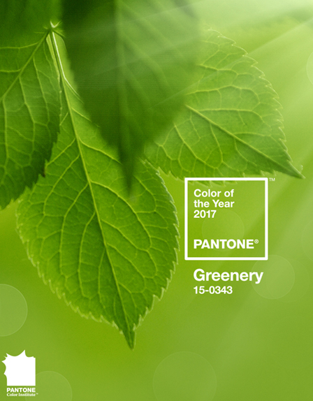 Pantone colour of the year Greenery