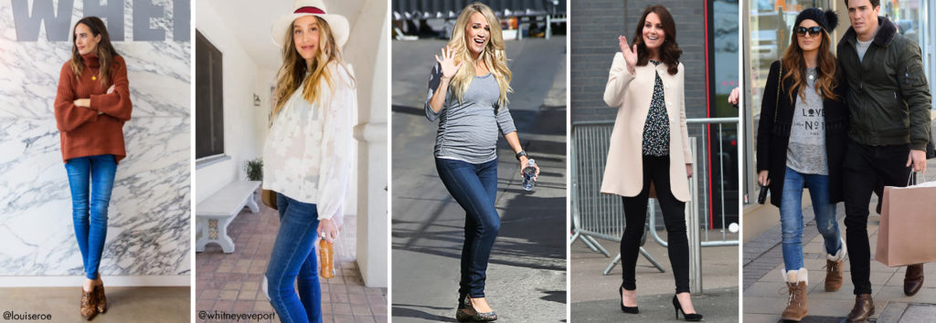 Pregnant celebrities love Seraphine maternity jeans