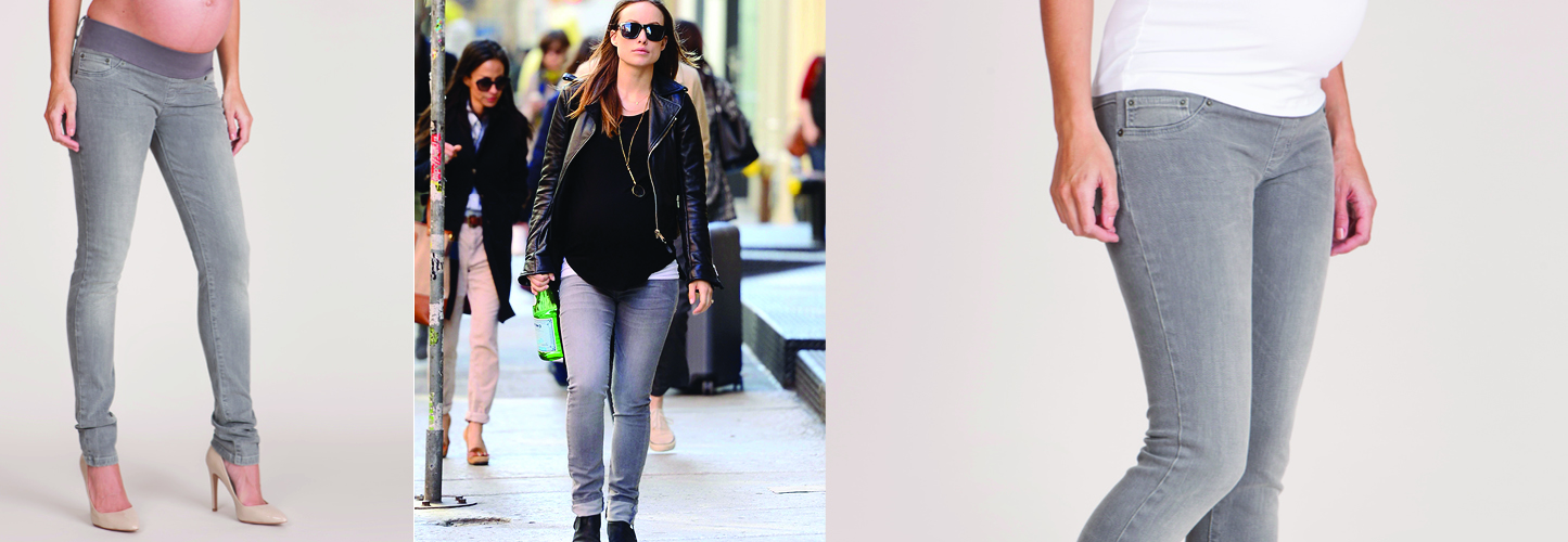 Olivia Wilde loves Seraphine's grey skinny maternity jeans