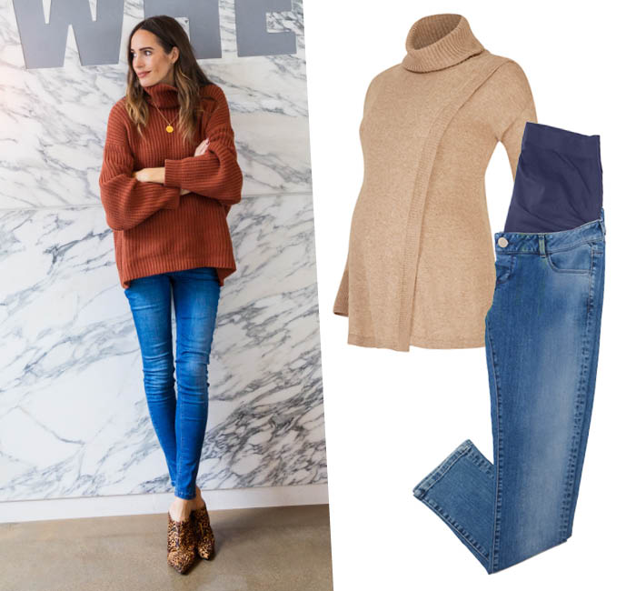 Pregnant celebrities: Louise Roe wears Seraphine maternity jeans