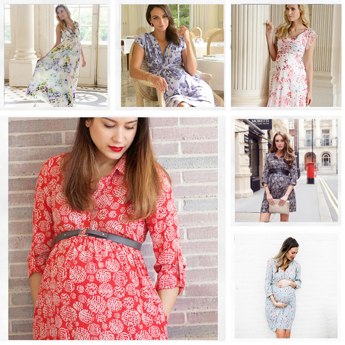 Seraphine floral maternity dresses