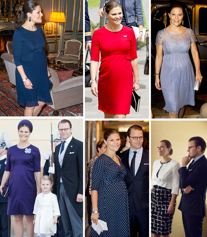 Crown Princess Victoria of Sweden wears Seraphine maternity clothes