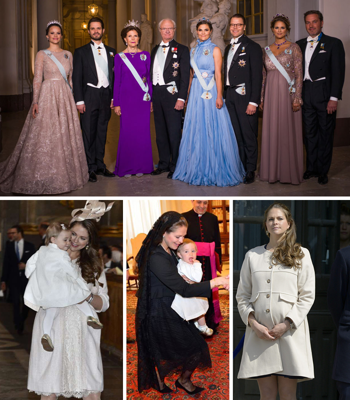 Princess Madeleine of Sweden wears Seraphine maternity clothes