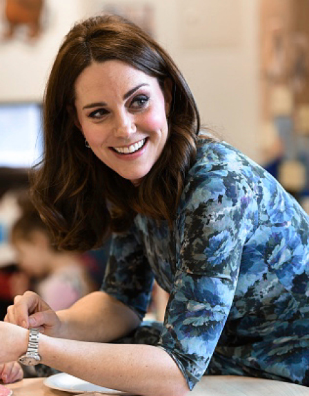 The Duchess of Cambridge wears a Seraphine maternity dress