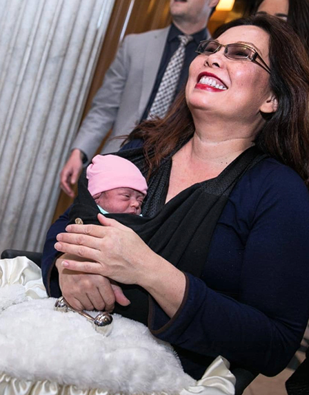 Senator Tammy Duckworth and baby Maile