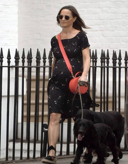 Pippa Middleton wears a Seraphine maternity dress