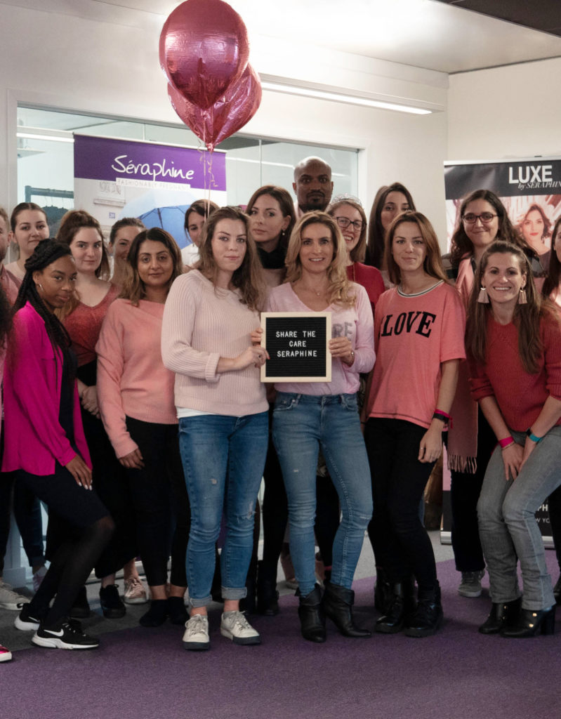 The Seraphine Team wear pink for charity