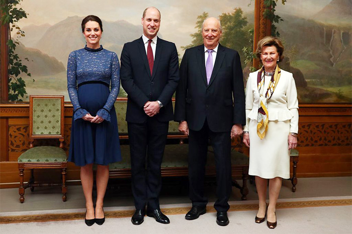 Princesses wear Seraphine - The Duchess of Cambridge  meets the King & Queen of Norway