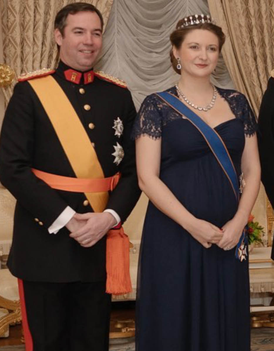 Hereditary Grand Duchess Stephanie of Luxembourg wears a Seraphine maternity dress - Princesses love Seraphine