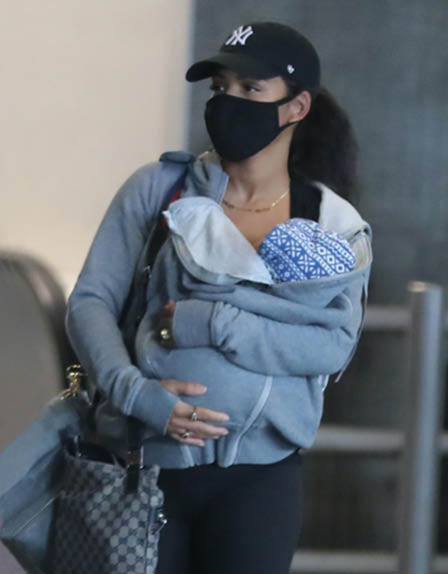Christina Milian Does Social Distancing with Seraphine’s Babywearing Hoodie